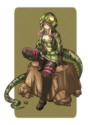 Rule 34 | 1girl, african rock python (kemono friends), black footwear, black gloves, black thighhighs, blonde hair, boots, commentary request, drawstring, fishnets, gloves, green hoodie, high collar, hood, hood up, hoodie, kemono friends, long sleeves, looking at viewer, multicolored hair, print hoodie, purple eyes, purple hair, render hatch, scales, short hair, sidelocks, sitting, smile, snake print, snake tail, solo, tail, thigh boots, thighhighs