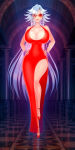 Rule 34 | 00s, 1girl, akiranime, animated, aqua hair, basquash!, bouncing breasts, breasts, cleavage, curvy, dress, earrings, female focus, glasses, hands on own hips, haruka gracia, high heels, huge breasts, jewelry, long dress, long hair, looking at viewer, narrow waist, red dress, revealing clothes, shoes, smile, solo, sunglasses, very long hair, video, walking, video, wide hips