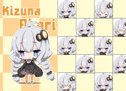 Rule 34 | 0 0, 1girl, :&lt;, :d, ^ ^, antenna hair, black dress, black footwear, black jacket, blue eyes, blush, braid, breasts, character name, checkered background, chibi, closed eyes, closed mouth, commentary request, dress, expressions, hair between eyes, hair ornament, hand up, headset, highres, jacket, kizuna akari, long hair, long sleeves, low twintails, medium breasts, milkpanda, multiple views, nose blush, open clothes, open jacket, open mouth, orange pantyhose, pantyhose, parted lips, shaded face, sleeves past fingers, sleeves past wrists, smile, striped clothes, striped legwear, striped pantyhose, sweatdrop, triangle mouth, twin braids, twintails, v-shaped eyebrows, vertical-striped clothes, vertical-striped pantyhose, very long hair, voiceroid, wide sleeves