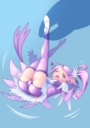 Rule 34 | 1girl, ;o, arm warmers, ass, bike shorts, bike shorts under skirt, blue background, boots, bow, brooch, cameltoe, cure sword, dokidoki! precure, full body, hair ornament, hairpin, heart, heart brooch, highres, kenzaki makoto, leg up, one eye closed, open mouth, ponytail, precure, purple eyes, purple footwear, purple hair, purple theme, purple thighhighs, ribbon, short hair, short shorts, shorts, shorts under skirt, skirt, solo, spade, spade hair ornament, surprised, thigh boots, thighhighs, wink, yusa1019
