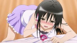 Rule 34 | 10s, 1girl, animated, animated gif, ass, breasts, covered erect nipples, kotegawa yui, large breasts, lowres, miniskirt, screencap, sexually suggestive, skirt, to love-ru, to love-ru darkness