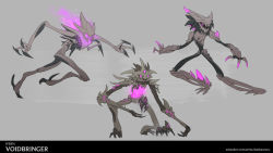 Rule 34 | 1boy, character name, from side, full body, grey background, highres, ivern, league of legends, sharp teeth, spot color, teeth, vladbacescu, voidling, watermark, web address