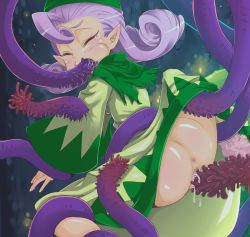 Rule 34 | anus, ass, chrono (series), chrono cross, clothes lift, curly hair, dress, dress lift, fairy, fellatio, green eyes, lilije drug, mam melon, oral, pointy ears, purple hair, pussy, razzly, square enix, tagme, tentacle sex, tentacles, torn clothes, vaginal