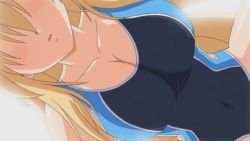 Rule 34 | 10s, animated, animated gif, blonde hair, bouncing breasts, breasts, competition swimsuit, ermalit de blanchefort, large breasts, long hair, love 2 quad, one-piece swimsuit, poro, swimsuit