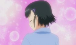 Rule 34 | animated, animated gif, black hair, breasts, closed eyes, lowres, no bra, sg550 (upotte!!), short hair, sideboob, undressing, upotte!!