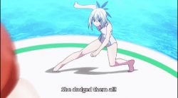 Rule 34 | 10s, animated, animated gif, ass, ass-to-ass, ass press, breast press, breasts, competition swimsuit, hip attack, jiggle, keijo!!!!!!!!, large breasts, lowres, miyata sayaka, one-piece swimsuit, red hair, subtitled, swimsuit, toyoguchi non, ujibe nagisa, white hair