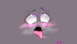 Rule 34 | 1girl, ahegao, blue eyes, blush, colored eyelashes, face, heart, heart-shaped pupils, highres, open mouth, original, self-upload, solo, sweat, symbol-shaped pupils, teeth, tongue, tongue out, upper teeth only, zollow
