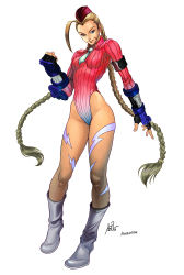 Rule 34 | 1girl, blonde hair, blue eyes, cammy white, capcom, female focus, highres, solo, street fighter, twintails