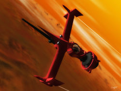 Rule 34 | 3d, commentary, contrail, cowboy bebop, east coast canuck, jupiter (planet), realistic, science fiction, signature, space, spacecraft, starfighter, swordfish ii