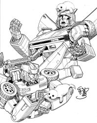 Rule 34 | animal, animal on arm, animal on head, autobot, commentary, commission, e.j. su, english commentary, greyscale, ink (medium), jazz (transformers), looking up, mecha, mechanical wings, monochrome, no humans, on head, open hands, open mouth, robot, seal (animal), tracks (transformers), traditional media, transformers, unfinished, visor, whiskers, white background, wings