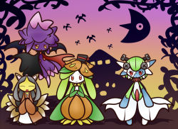 Rule 34 | alternate color, animal ears, bolt, cape, concave, creatures (company), frankenstein, game freak, gardevoir, gen 3 pokemon, gen 4 pokemon, gen 5 pokemon, green hair, halloween, hat, japanese clothes, kimono, lilligant, mawile, mismagius, nintendo, pokemon, pokemon (creature), scar, screw, stitches, top hat, vampire, witch, witch hat, youko