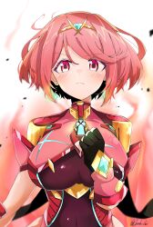 Rule 34 | 1girl, breasts, cherubi nbo, large breasts, pyra (xenoblade), red eyes, red hair, short hair, solo, xenoblade chronicles (series), xenoblade chronicles 2