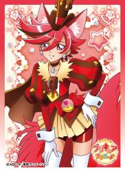 Rule 34 | 10s, blush, cure chocolat, dress, gloves, hat, highres, kirakira precure a la mode, long hair, magical girl, precure, red eyes, red hair, smile