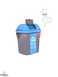 Rule 34 | 1girl, blue archive, highres, miyu (blue archive), recycle bin, solo, tagme, tsuyuurei (tsuyu rei13), white background