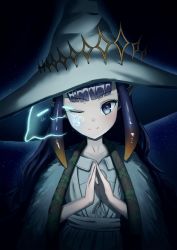 Rule 34 | 1girl, absurdres, black hair, blue eyes, blunt bangs, cosplay, elden ring, extra faces, flat chest, gradient hair, hat, hat ornament, highres, hololive, hololive english, long hair, multicolored hair, ninomae ina&#039;nis, orange hair, purple hair, ranni the witch, rappyfx, sidelocks, takodachi (ninomae ina&#039;nis), tentacle hair, very long hair, virtual youtuber, witch hat