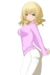 Rule 34 | 00s, blonde hair, chemical-x, green eyes, highres, hinaichigo, aged up, rozen maiden, solo, sweater