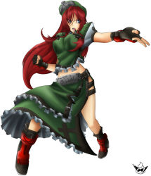 Rule 34 | 1girl, alternate costume, arc system works, belt, braid, chuunioniika, cosplay, creatures (company), crossover, fingerless gloves, game freak, gen 1 pokemon, gloves, guilty gear, hat, hong meiling, kamina shades, long hair, md5 mismatch, midriff, nintendo, pokemon, red hair, resized, sol badguy, sol badguy (cosplay), solo, squirtle, squirtle squad, touhou, twin braids