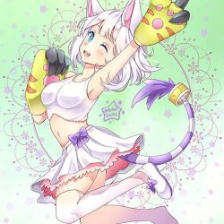 Rule 34 | 1girl, digimon, personification, smile, tail, tailmon