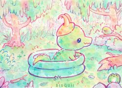 Rule 34 | :&gt;, alligator, animal, animal focus, artist name, bird, bisquii, branch, chibi, closed mouth, commentary, crocodilian, english commentary, foliage, forest, frog, grass, looking at another, lowres, marvel, nature, no humans, original, painting (medium), pool, sparkle, traditional media, watercolor (medium)