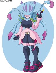 Rule 34 | absurdres, digimon, digimon (creature), highres, jellyfish girl, monster girl, no eyes, tentacle hair, tentacles, teslajellymon