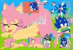 Rule 34 | amy rose, comic, giant, giantess, sonic (series), sonic (series), sonic the hedgehog, speech bubbles, tcprod