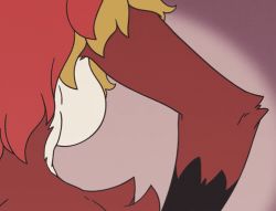 Rule 34 | 1girl, animated, animated gif, back, backboob, body fur, breasts, creatures (company), curvy, delphox, female focus, furry, furry female, game freak, gen 6 pokemon, head out of frame, large breasts, lowres, nintendo, nude, out of frame, plague of gripes, pokemon, pokemon (creature), screencap, simple background, solo, source request, tail, topless