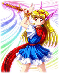 Rule 34 | 1990s (style), absurdres, akazukin chacha, blonde hair, highres, magical princess, sword, weapon