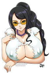 Rule 34 | 1girl, breasts, huge breasts, jadenkaiba, nico robin, one piece, solo, sunglasses