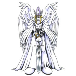 Rule 34 | 1boy, angel, angel boy, digimon, digimon adventure v-tamer 01, holyangemon, holyangemon priest mode, lowres, solo, sword, weapon, wings