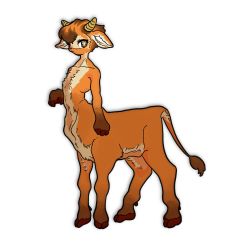 Rule 34 | 1other, animal ears, bright pupils, brown eyes, centauroid, completely nude, cow, cow ears, cow horns, cow tail, full body, highres, horns, looking at viewer, male focus, nude, original, shima (wansyon144), simple background, tail, taur, white background, white pupils
