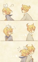 Rule 34 | 1boy, 1girl, blonde hair, brother and sister, comic, kagamine len, kagamine rin, lowres, poco24, siblings, twins, vocaloid