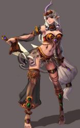 Rule 34 | 00s, chain, dagger, dungeon and fighter, jewelry, knife, long hair, lots of jewelry, qbspdl, weapon, white hair