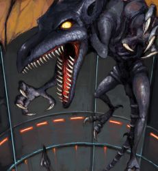 Rule 34 | bad id, bad pixiv id, claws, metroid, nintendo, ridley, tail, teeth, toto mame, wings, yellow eyes