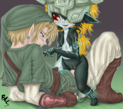 Rule 34 | blush, buttercupsaiyan, clothed male nude female, earrings, flat chest, jewelry, link, midna, nintendo, nude, pointy ears, sex, smile, the legend of zelda, the legend of zelda: twilight princess, vaginal