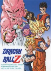 Rule 34 | 1990s (style), 6+boys, afro, aqua eyes, black eyes, black nails, black sclera, blonde hair, cape, closed eyes, colored sclera, colored skin, copyright name, crossed arms, dougi, dragon ball, dragonball z, facial hair, gloves, gradient background, grin, halo, highres, kid buu, looking at viewer, majin buu, mr. satan, multiple boys, muscular, muscular male, mustache, nail polish, official art, pink skin, pointing, pointing at viewer, red eyes, retro artstyle, saiyan, scan, serious, smile, son gohan, son goku, spiked hair, super saiyan, thumbs up, torn clothes, vegeta, widow&#039;s peak, wristband, yamamuro tadayoshi