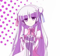 Rule 34 | 1girl, absolute duo, animated, animated gif, bouncing breasts, breasts, long hair, looking at viewer, parody, patchouli knowledge, purple eyes, purple hair, purple theme, ram hachimin, touhou, ugoira, yurie sigtuna