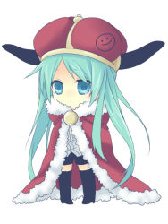 Rule 34 | 1girl, bad id, bad pixiv id, chibi, emoticon, etou (cherry7), green hair, hat, hatsune miku, long hair, simple background, smile, solo, vocaloid, white background