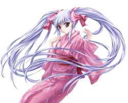 Rule 34 | 1girl, hair ribbon, hoshino ruri, japanese clothes, kidou senkan nadesico, kimono, kisaragi (l-calena), long hair, ribbon, solo, twintails
