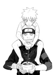 Rule 34 | 2boys, age comparison, ahri (will), bandages, barefoot, child, dual persona, forehead protector, greyscale, male focus, monochrome, multiple boys, naruto: the last, naruto (series), aged up, plant, potted plant, short hair, shorts, smile, uzumaki naruto, aged down