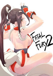 Rule 34 | 1girl, absurdres, ass, breasts, copyright name, fatal fury, highres, large breasts, shiranui mai, solo, thighs