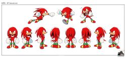 Rule 34 | character profile, character sheet, highres, knuckles the echidna, multiple views, official art, sega, sonic (series), turnaround