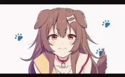 Rule 34 | 1girl, animal collar, animal ears, animated, brown eyes, brown hair, collar, commentary, dog ears, dog girl, dog tail, hair ornament, hololive, inugami korone, inugami korone (1st costume), kanbe piroshiki, solo, tail, tail wagging, video, virtual youtuber