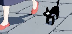 Rule 34 | 1980s (style), animated, animated gif, black cat, cat, jiji (majo no takkyuubin), kiki (majo no takkyuubin), majo no takkyuubin, retro artstyle, retro artstyle, tagme, walking