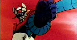 Rule 34 | 1970s (style), animated, animated gif, battle, building, city, cityscape, debris, destruction, doublas m2, epic, explosion, fire, firing, lowres, machinery, mazinger (series), mazinger z, mazinger z (mecha), mecha, non-web source, oldschool, outdoors, red sky, retro artstyle, robot, rocket punch, science fiction, sky, super robot, traditional media, translation request, upper body
