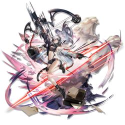 Rule 34 | 1girl, animal ear fluff, animal ears, arknights, armpits, arrow (projectile), bag, bare legs, bare shoulders, black footwear, black hair, black shorts, bow (weapon), cat ears, cat girl, cat tail, closed mouth, coat, crop top, crossbow, duffel bag, elite ii (arknights), floating hair, full body, gradient hair, hair between eyes, highres, holding, holding crossbow, holding weapon, huge weapon, layered sleeves, leg up, liduke, long hair, long sleeves, looking at viewer, micro shorts, midriff, multicolored hair, navel, off shoulder, official art, open clothes, open coat, paper, ponytail, pouch, scarf, schwarz (arknights), shoes, short over long sleeves, short sleeves, shorts, shoulder bag, silver hair, sleeveless, solo, stomach, suitcase, tail, thigh strap, thighs, tiger, transparent background, very long hair, weapon, white coat, yellow eyes