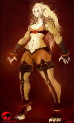 Rule 34 | 1girl, abs, bracelet, breasts, cheetara, claws, cleavage, crop top, dated, furry, furry female, highres, jewelry, kazeco, large breasts, long hair, lossy-lossless, muscular, pointy ears, red eyes, shorts, sketch, solo, thundercats