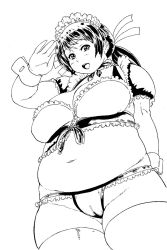 Rule 34 | 1girl, belly, breasts, debu plus, fat, highres, large breasts, thick thighs, thighs