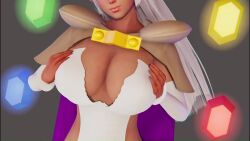 Rule 34 | 1girl, 3d, animated, arcana heart, breasts, breasts out, double bun, hair bun, huge breasts, illusion soft, indoors, interior, inverted nipples, kneeling, large breasts, looking at viewer, looking up, multicolored hair, nipples, nude, parace l&#039;sia, pov, purple hair, sound, standing, tagme, two-tone hair, video, wanereart3d, white hair
