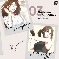 Rule 34 | brown hair, chaek-im an, manga illustration, short hair, strong girl, tagme, the nuna at our office, yellow eyes