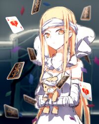 Rule 34 | 1girl, bandages, card, egomama (deco27), floating card, highres, playing card, tatsu (1078102475)